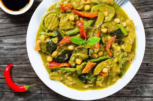 Curry verde de vegetales