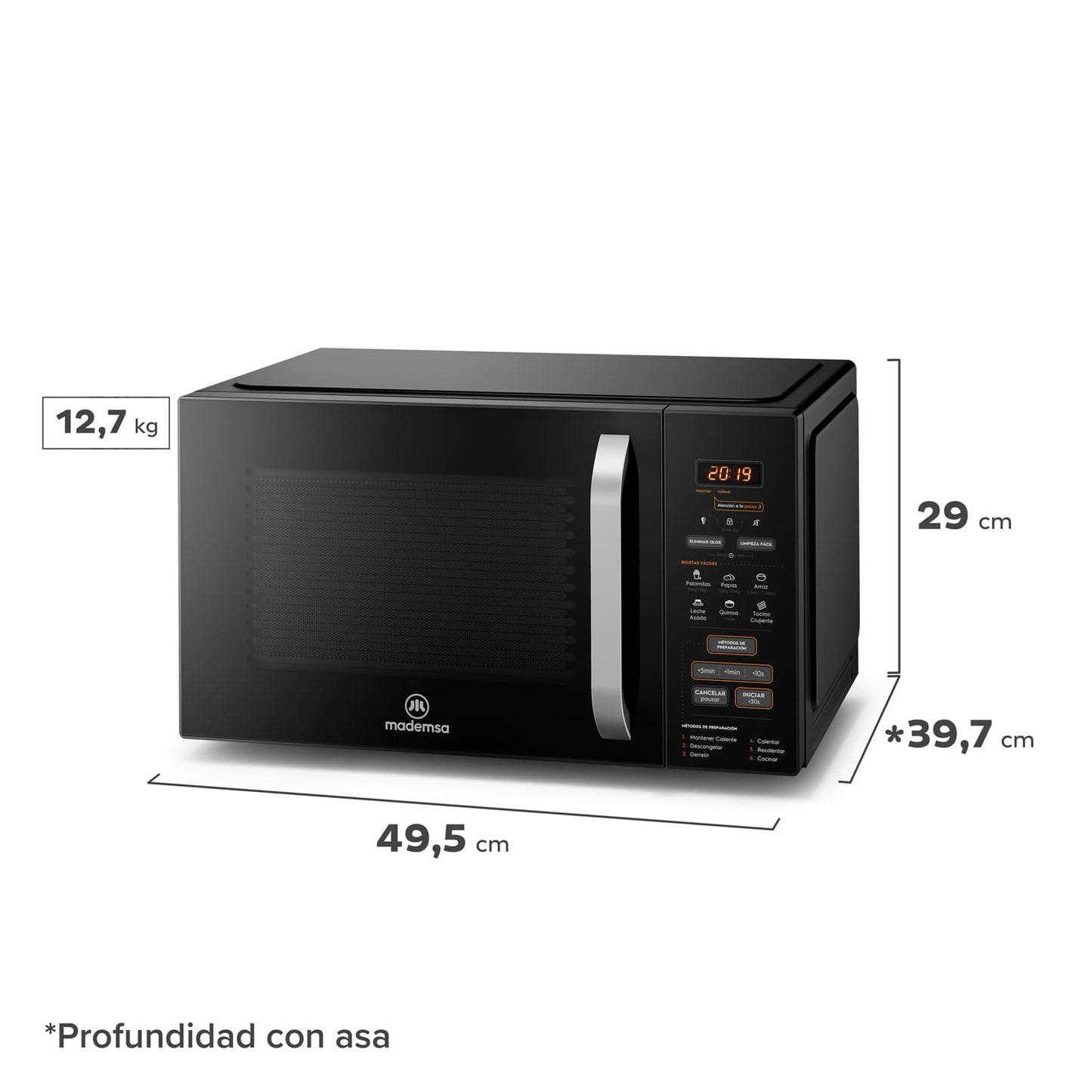 Microondas Digital MM28FB 28 litros5#Negro