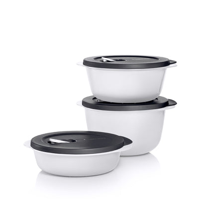 Set 3 Contenedores Microondas Tupperware2#Negro