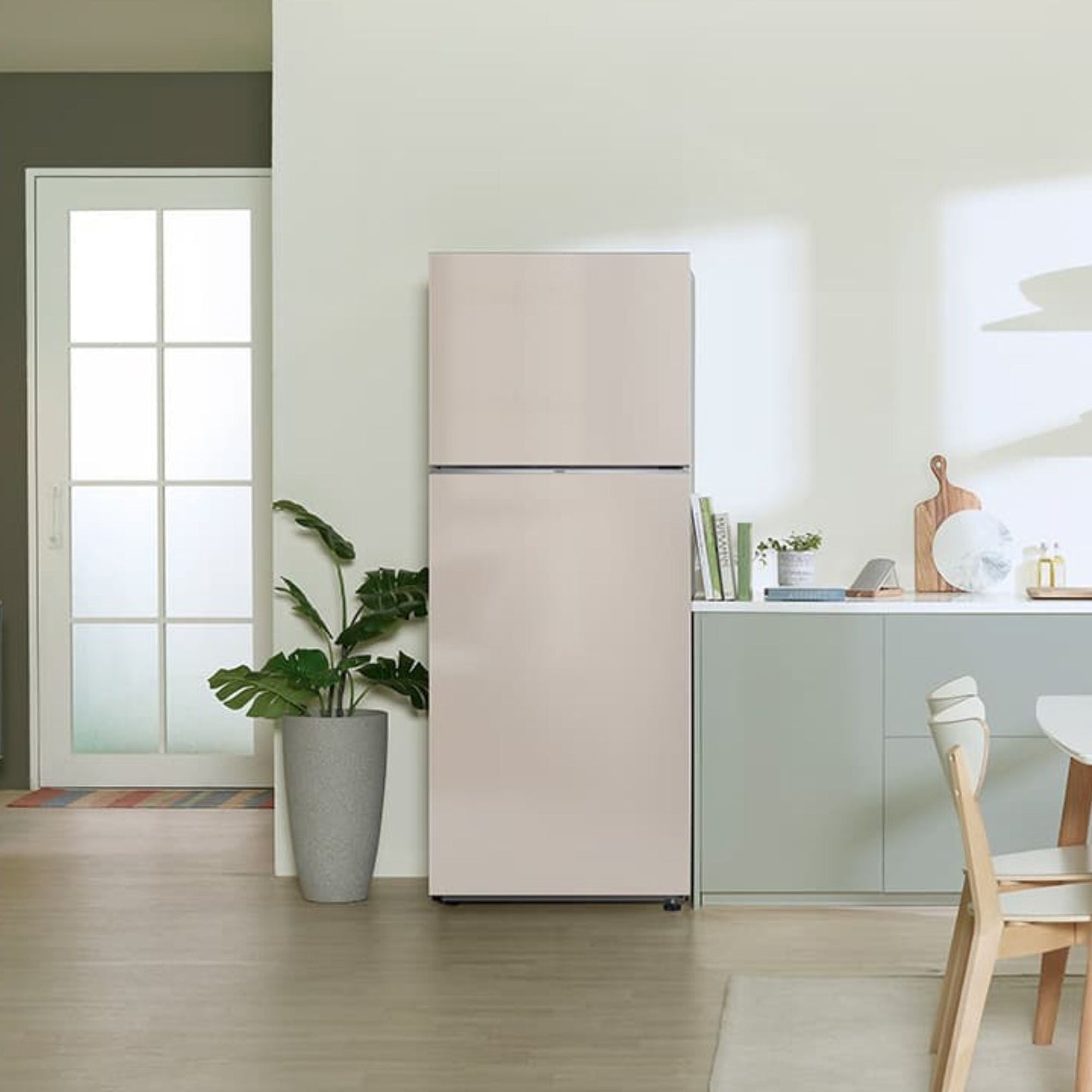 Refrigerador Bespoke Top Mount Freezer 518 Lt No Frost RT53DB6650ETZS Samsung1#Beige