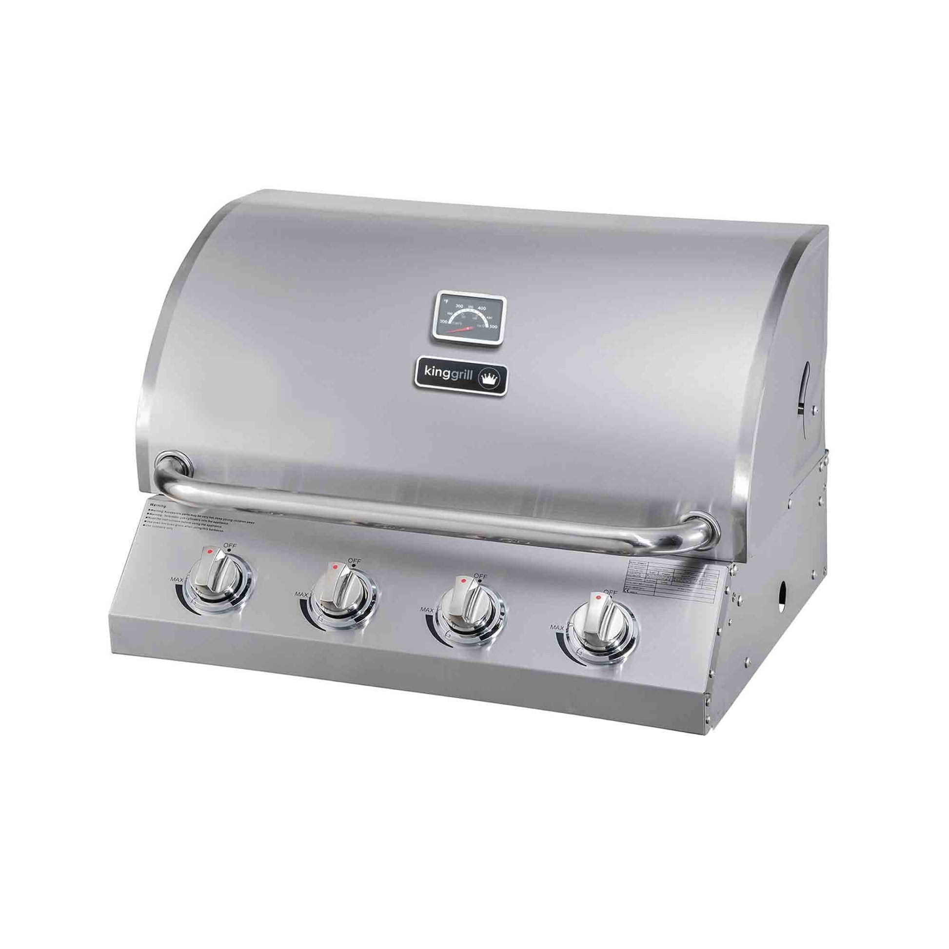 Parrilla Gas Empotrada 4 Quemadores KG-P71122-N Kinggrill1#Plata