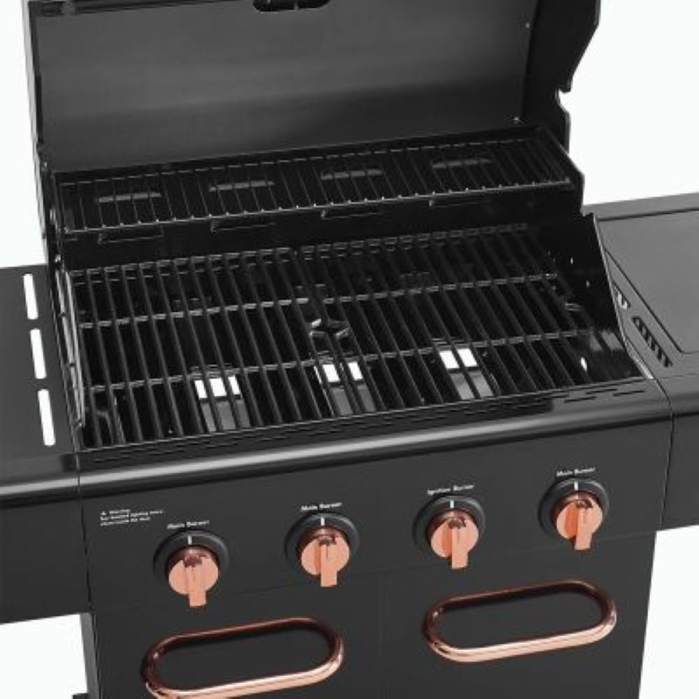 Parrilla A Gas 4 Quemadores + Sellador Lateral Kenmore3#Negro