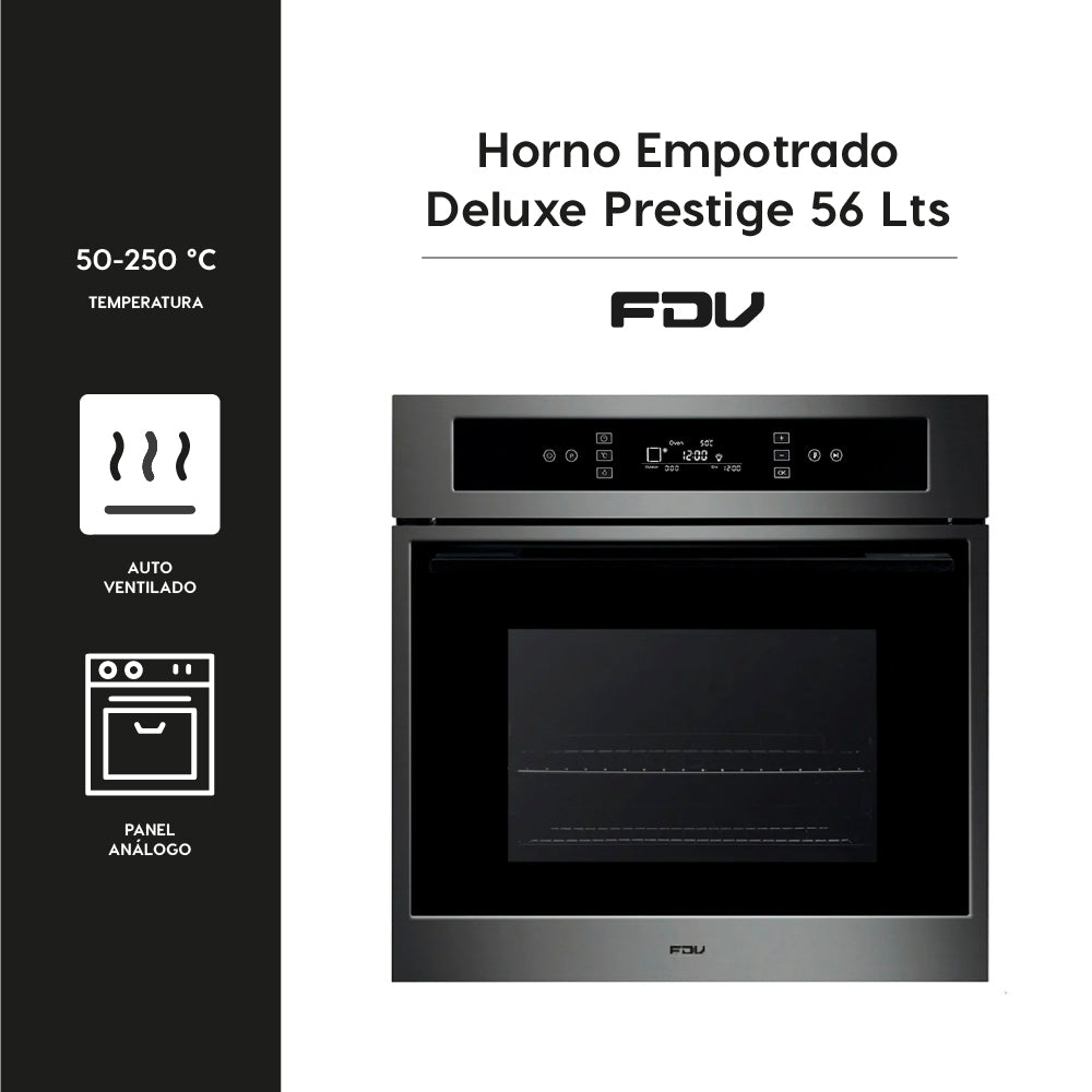 Horno Empotrado Deluxe Prestige 56 Lts FDV