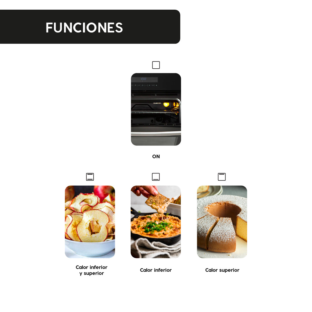 Horno Empotrado Design Black 57 Lts FDV