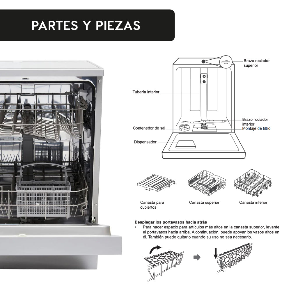 Lavavajillas Active  Silver 12 Cubiertos Free Standing 60 cm FDV