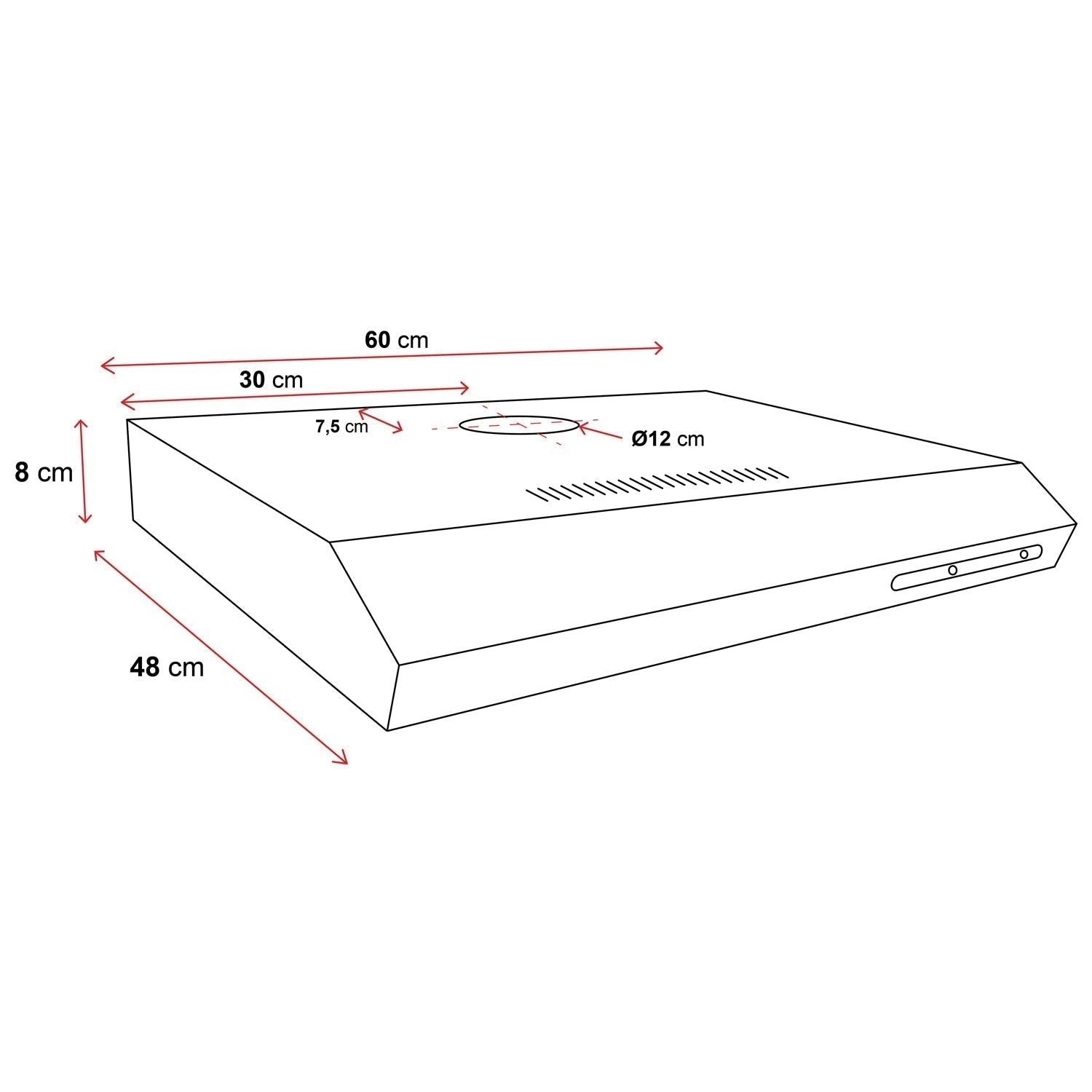 Campana Bajo Mueble Ca-605 60 Cm 180 m3/h Sindelen5#Blanco