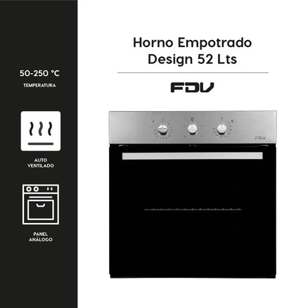 Horno Empotrado Design 52 Lts FDV