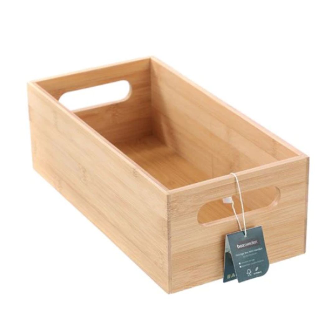 Caja Organizadora De Bambú 30,5 x 152#Madera