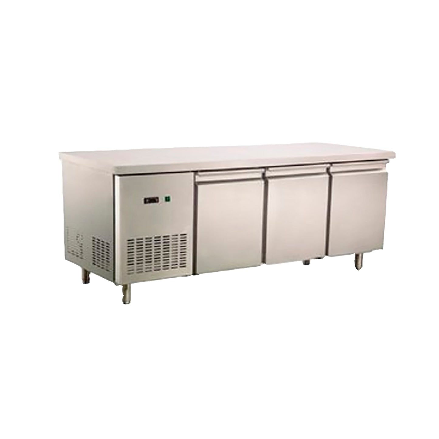 Mesón De Trabajo Refrigerado 3 Puertas Frío Forzado MRRF-350L1#Sin color