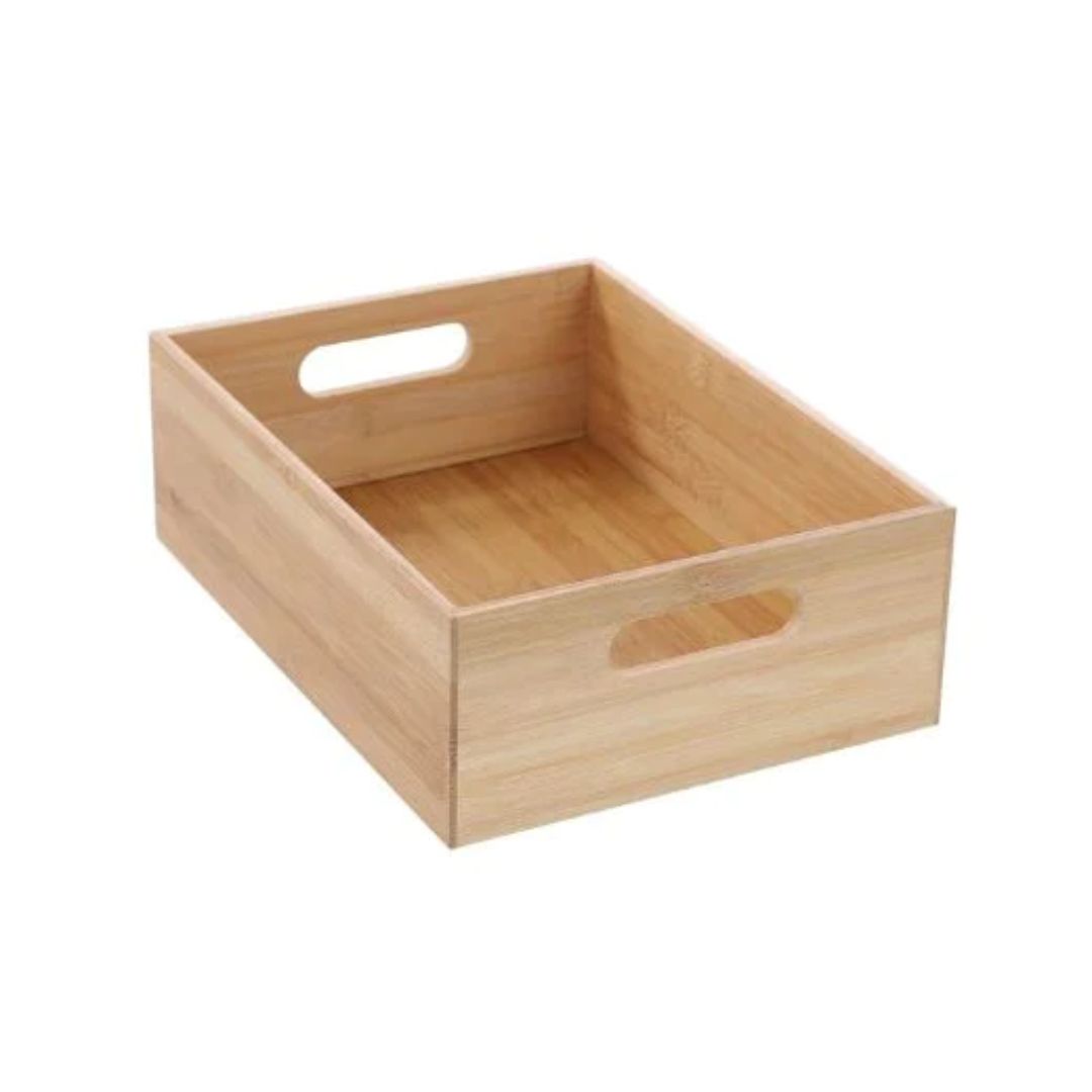 Caja Organizadora De Bambú Con Agarre Box Sweden2#Madera