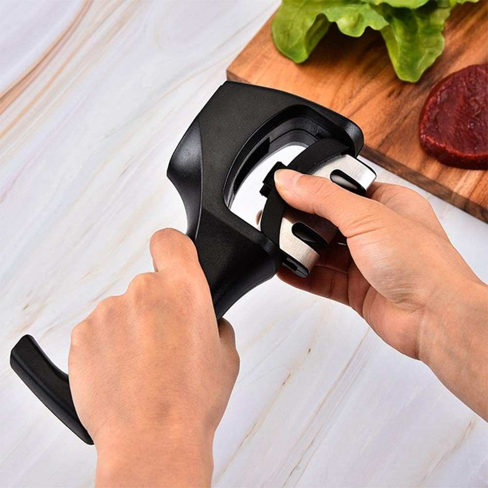 Afilador De Cuchillos Cocina Knife Sharpener 3 Medidas3#Negro,rojo negro