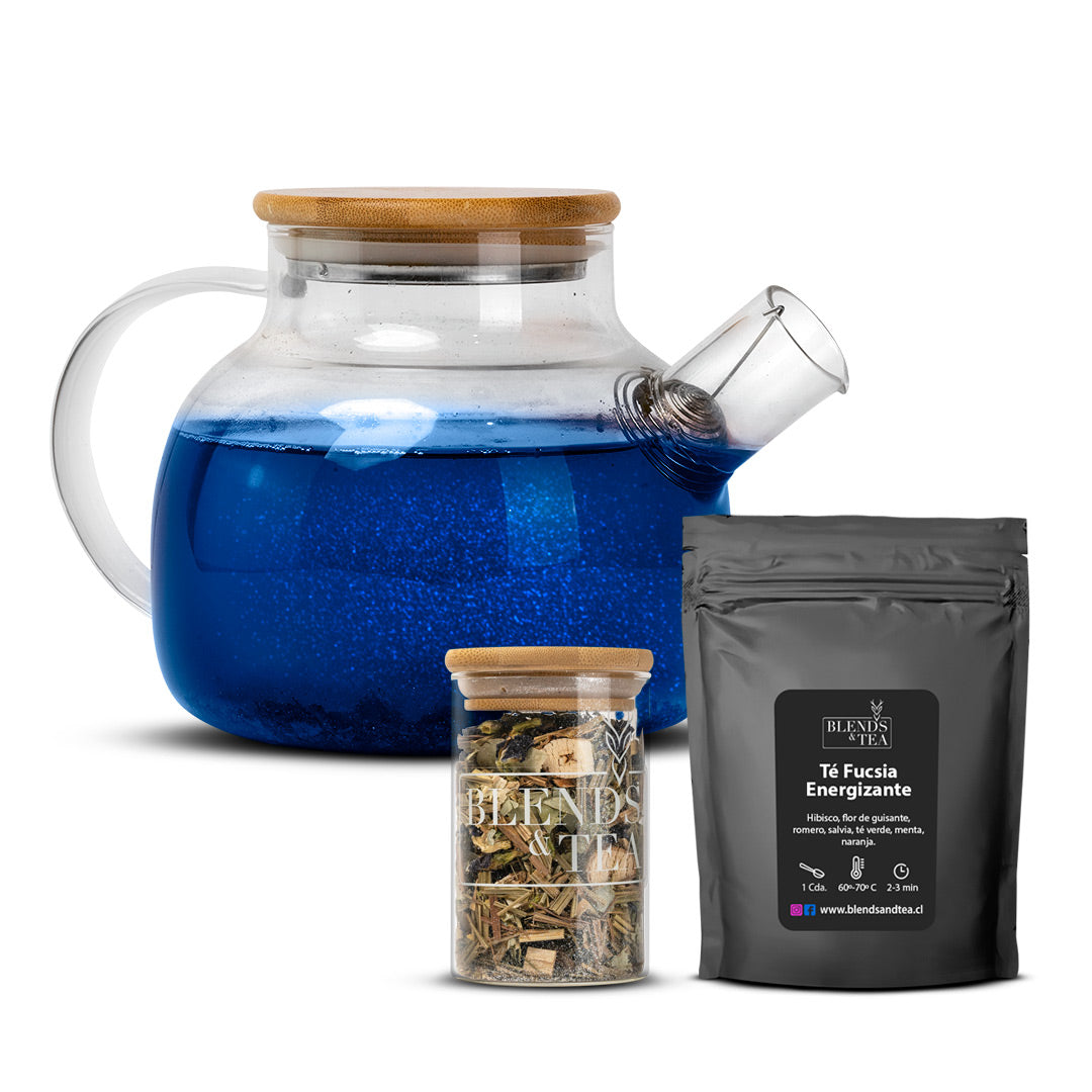 Pack Tetera Bambú + Infusión Indigo 100 gr + Recarga Infusion Azul Relajante Blends & Tea1#Sin color