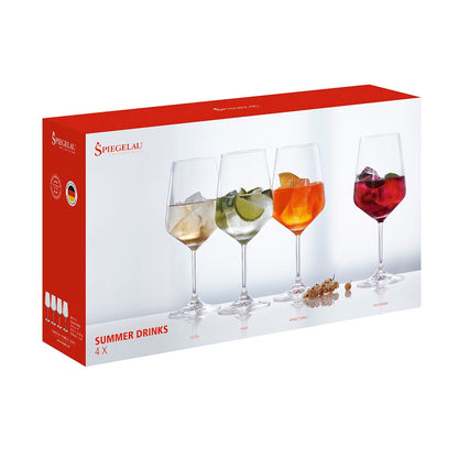 Set 4 Copas Summer Drinks4#Sin color