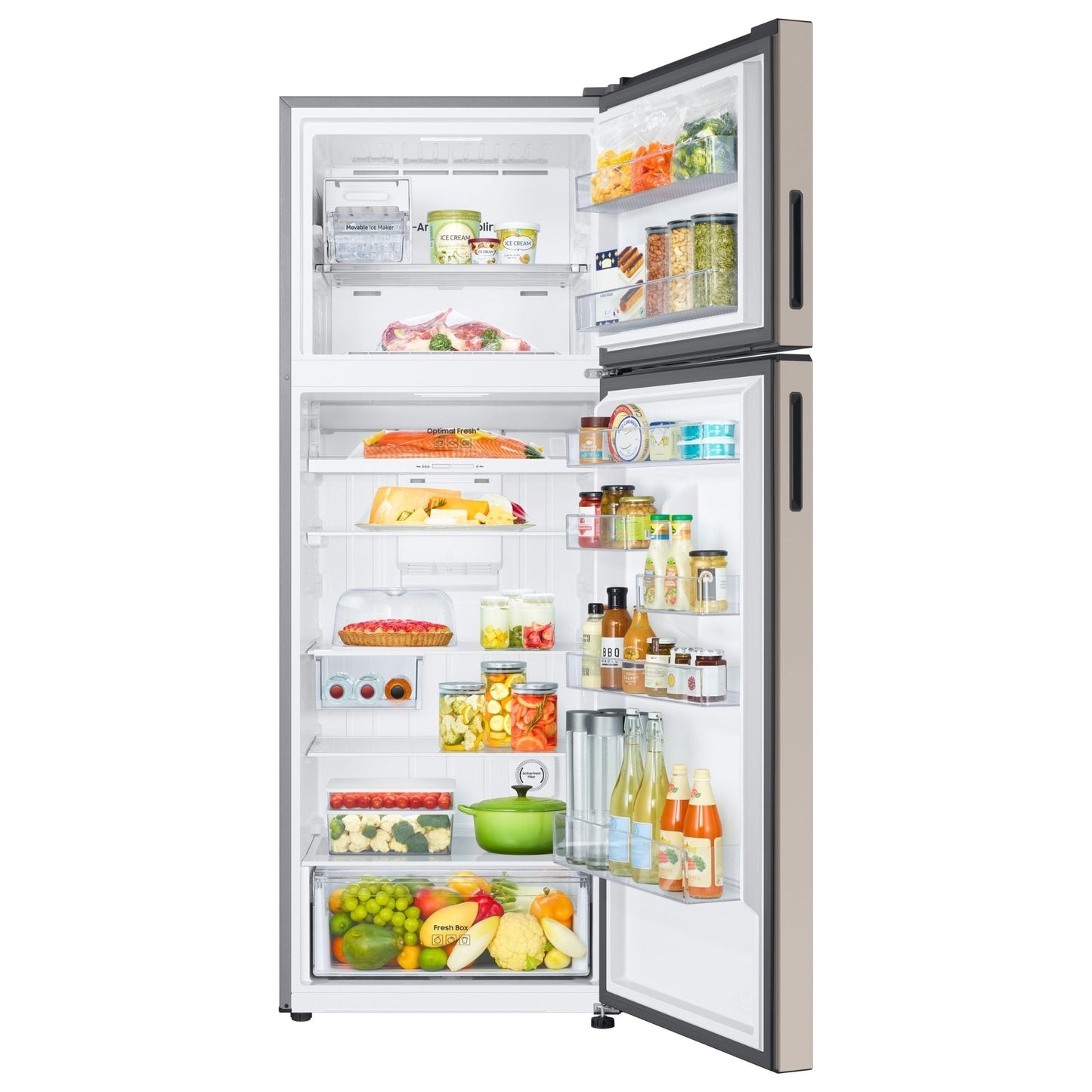 Refrigerador Bespoke Top Mount Freezer 518 Lt No Frost RT53DB6650ETZS Samsung10#Beige