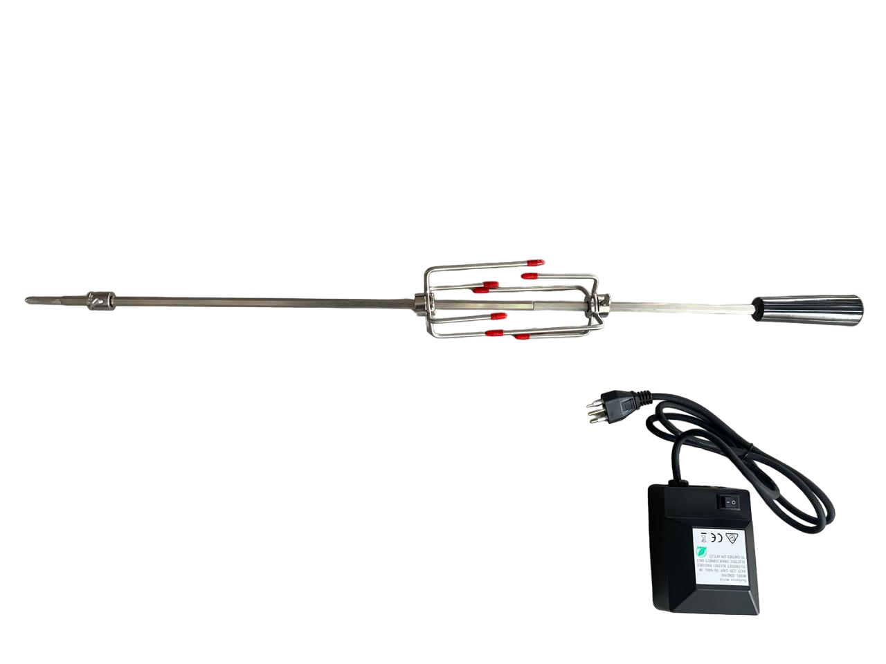 Spiedo Para Parrilla a Gas Largo (92cm) Ajustable + Motor Kinggrill2#Plata