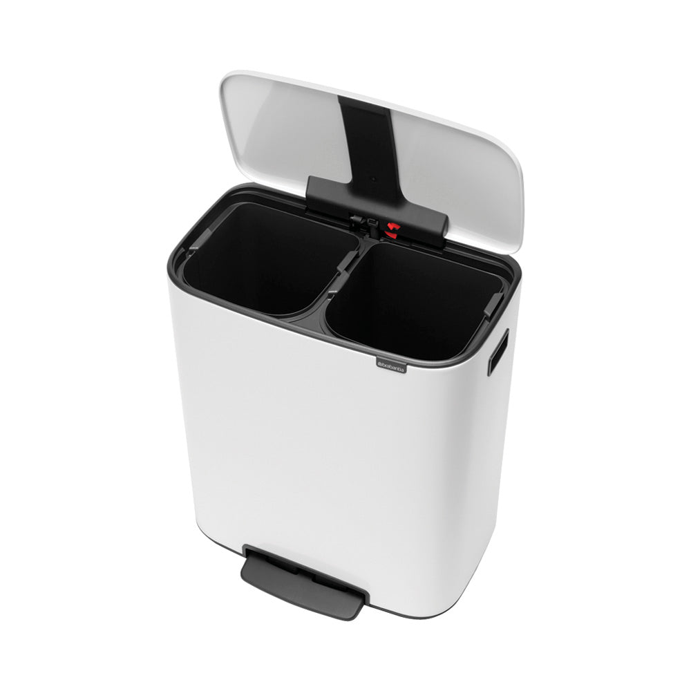 Basurero Pedal Bo 2 x 30 Lts Brabantia8#Blanco