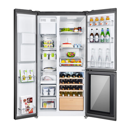 Refrigerador Side By Side Cava 514 Lts Maigas5#Gris