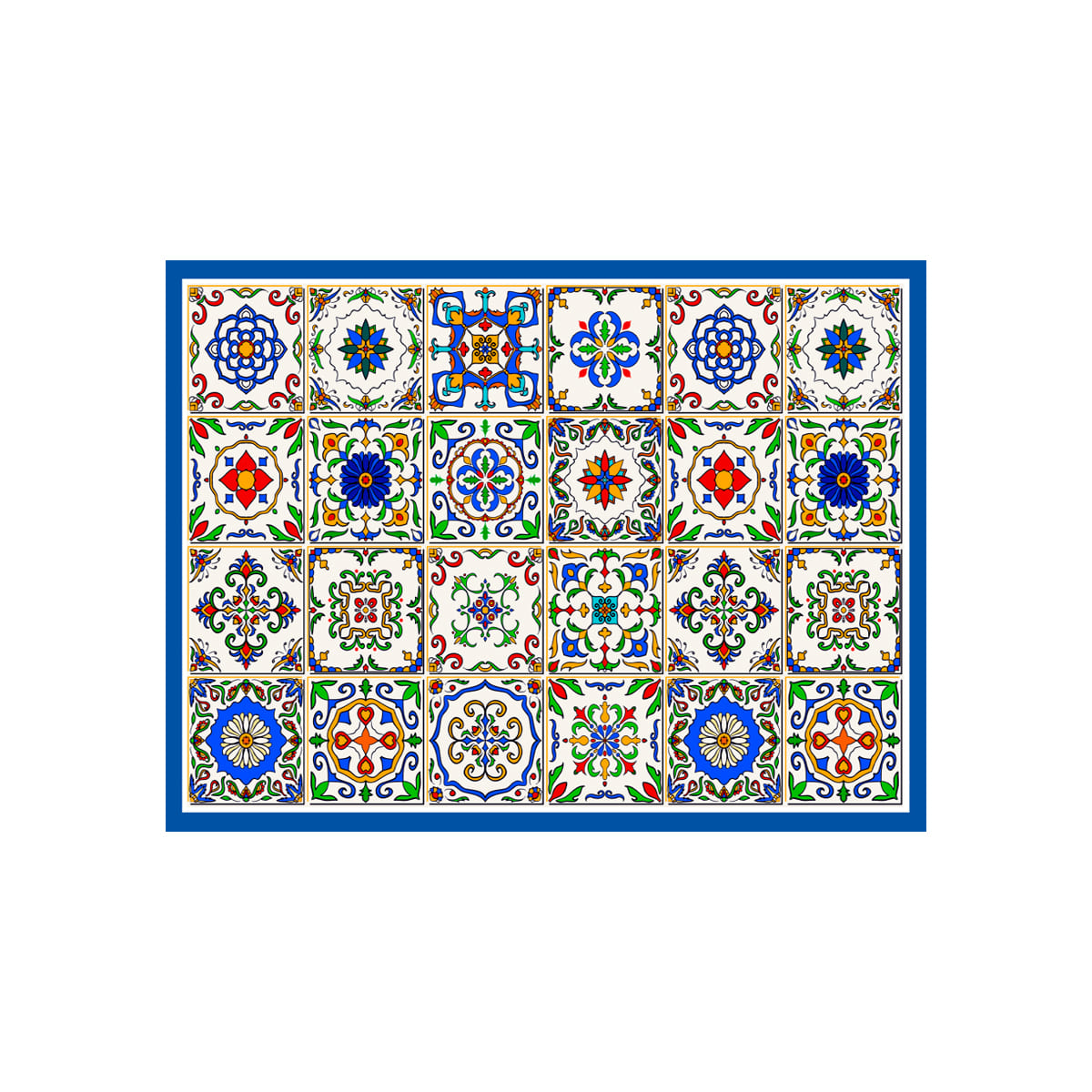 Alfombra De Cocina Baldosa Española 50 x 70 cm2#Multicolor