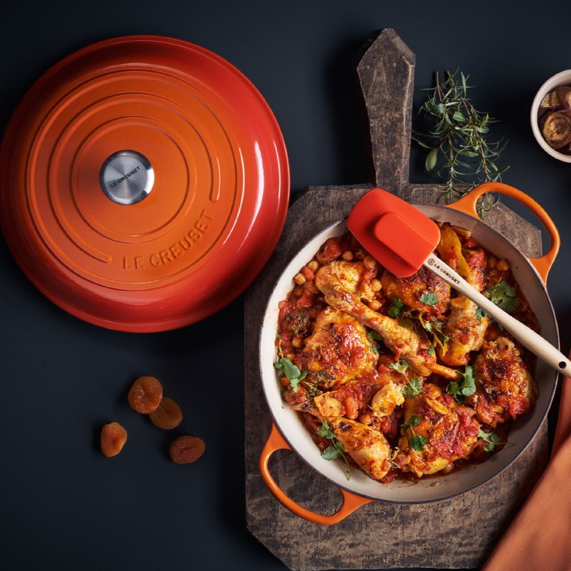 Cacerola Baja Hierro Esmaltado 30 Cm Le Creuset1#Naranjo