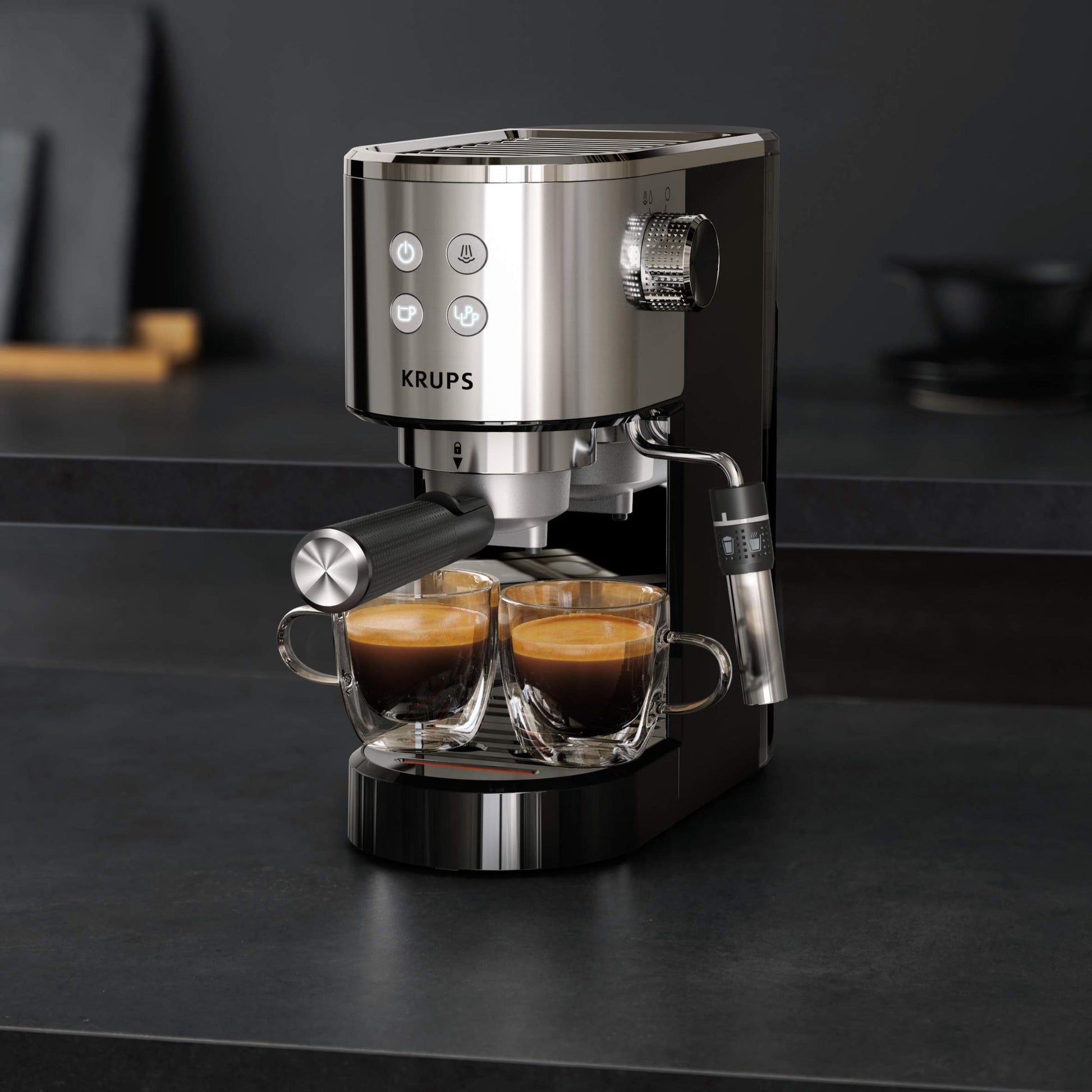 Cafetera Espresso Virtuoso Steam & Pump Krups1#Plateado