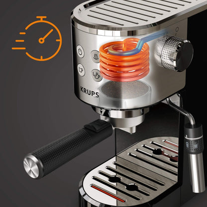 Cafetera Espresso Virtuoso Steam & Pump Krups8#Plateado