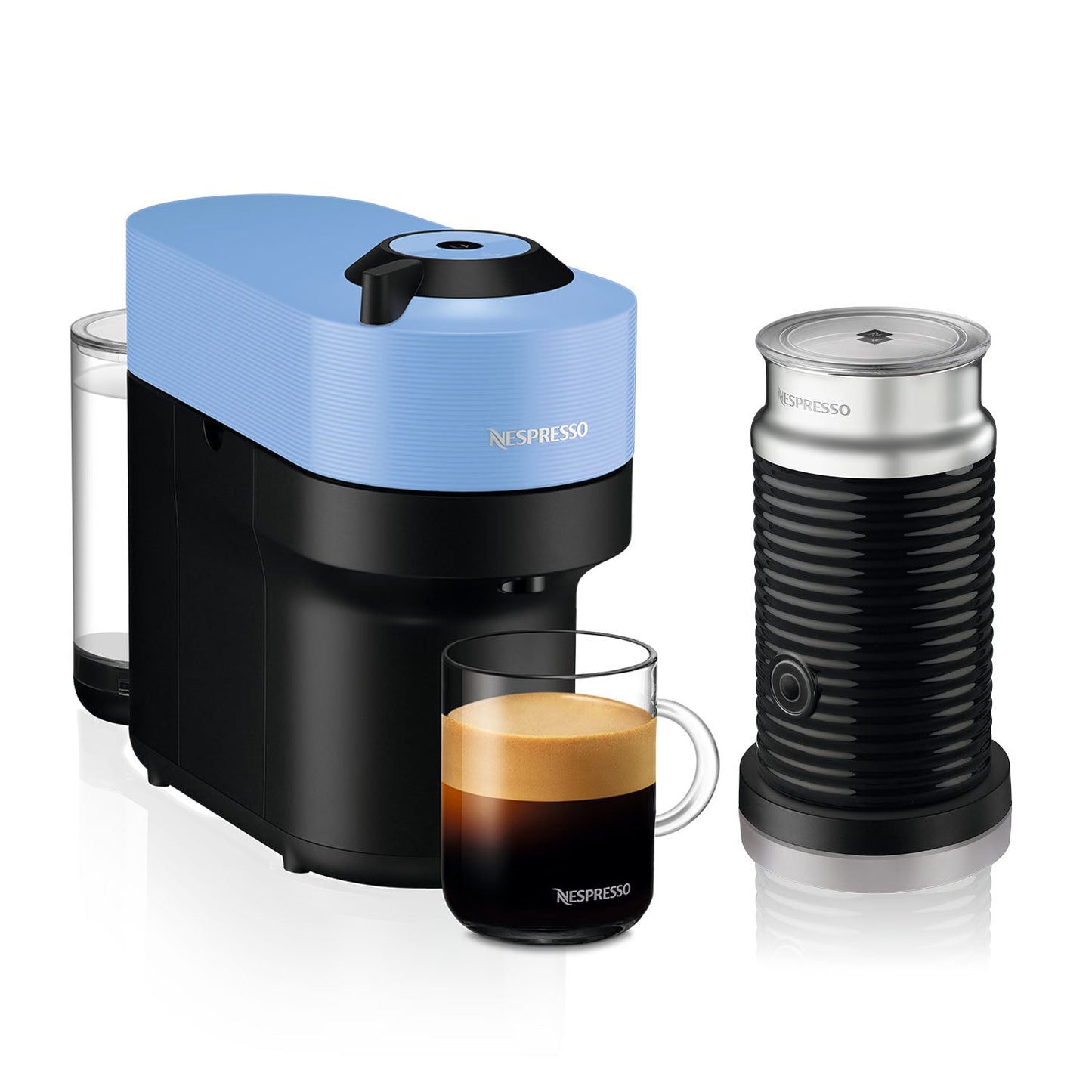 Cafetera Vertuo Pop Con Espumador Aeroccino 3 Nespresso9#Azul