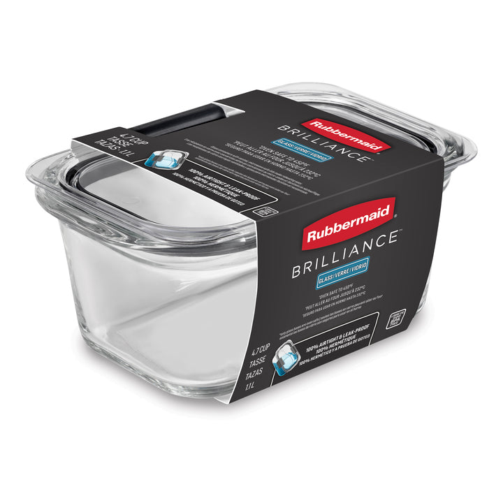 Contenedor Hermético De Vidrio 1.1 Lts Rubbermaid4#SIn color