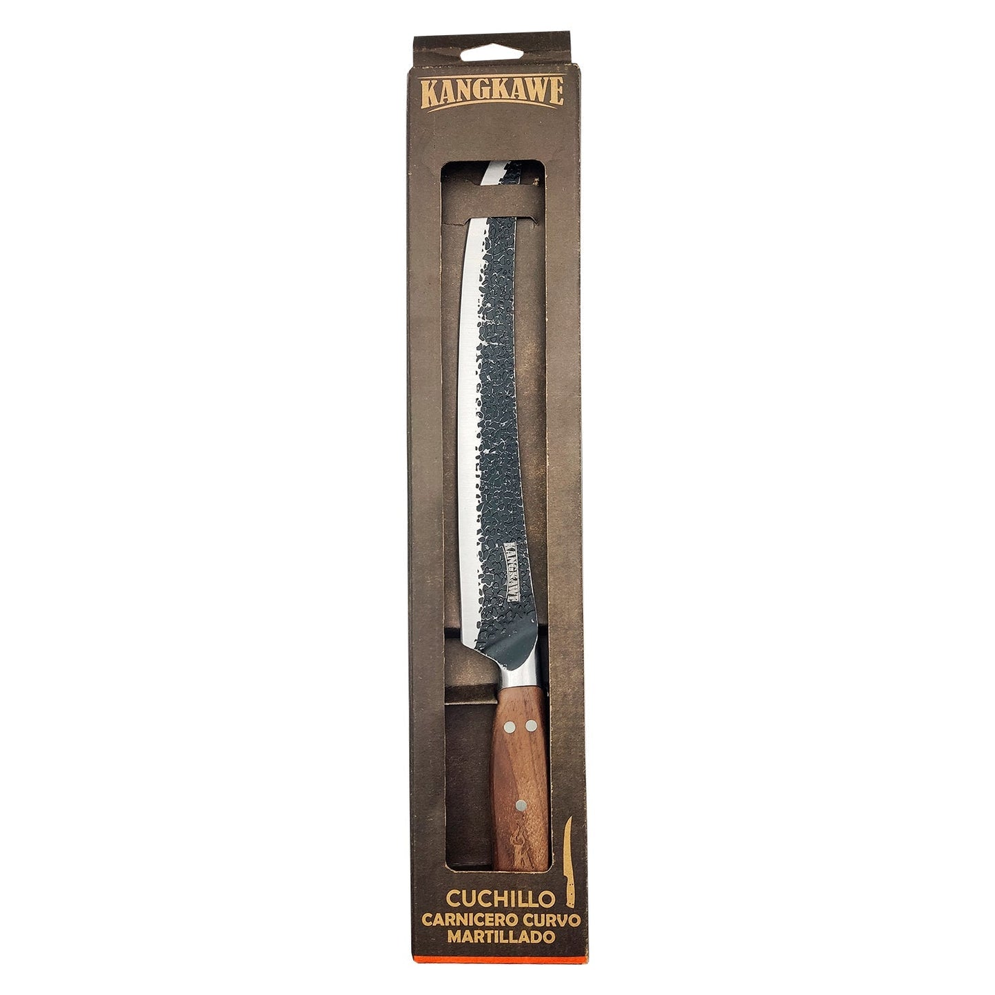 Cuchillo 10 Pulgadas Carnicero Curvo Martillado4#Acero