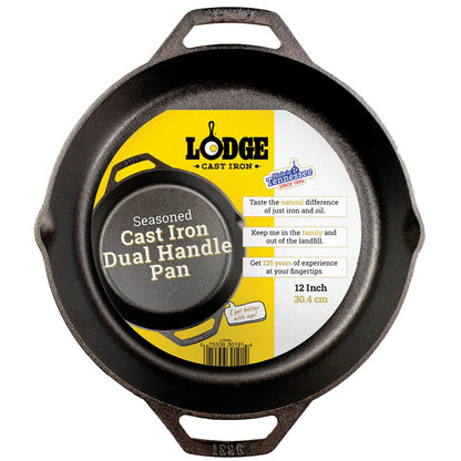 Sartén Doble Asa Hierro Fundido Lodge Cast Iron4#Negro