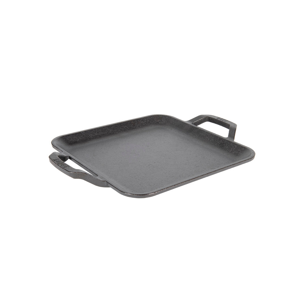 Plancha Grill Cuadrada Con Doble Asa Lodge Cast Iron5#Negro