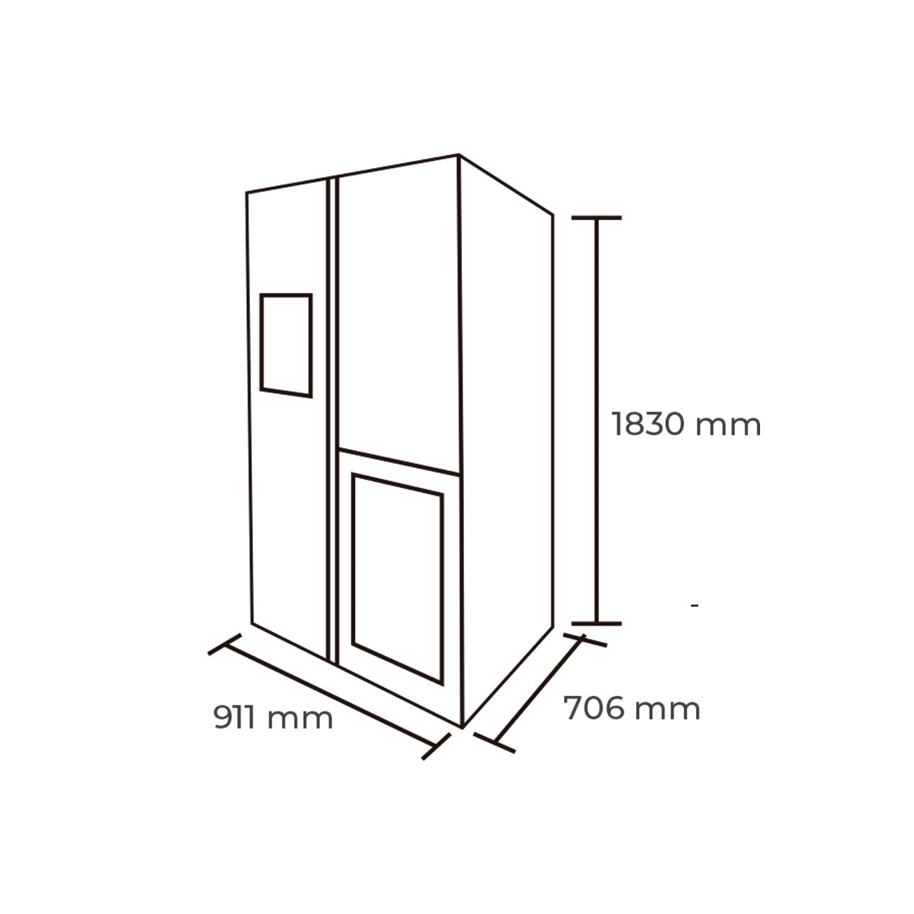 Refrigerador Side By Side Cava 514 Lts Maigas4#Gris