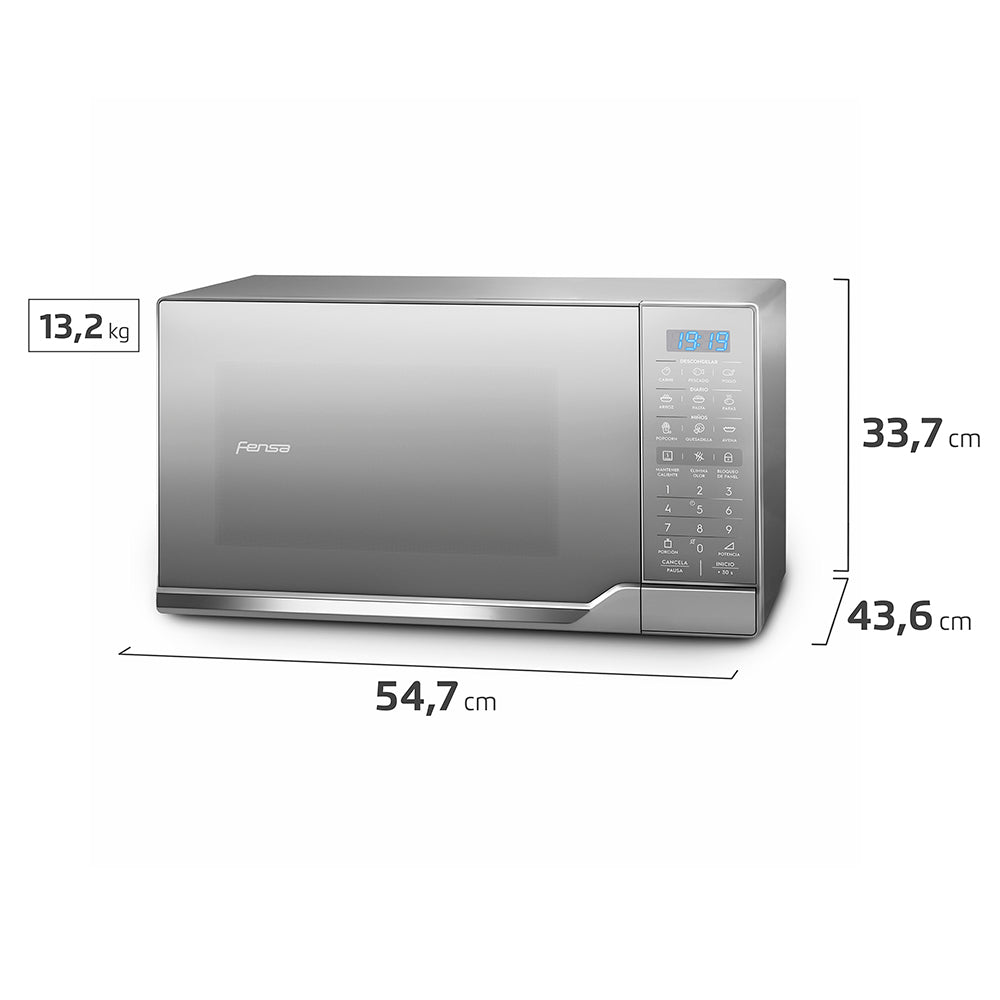 Microondas Digital 25 Litros Espejado4#Inox