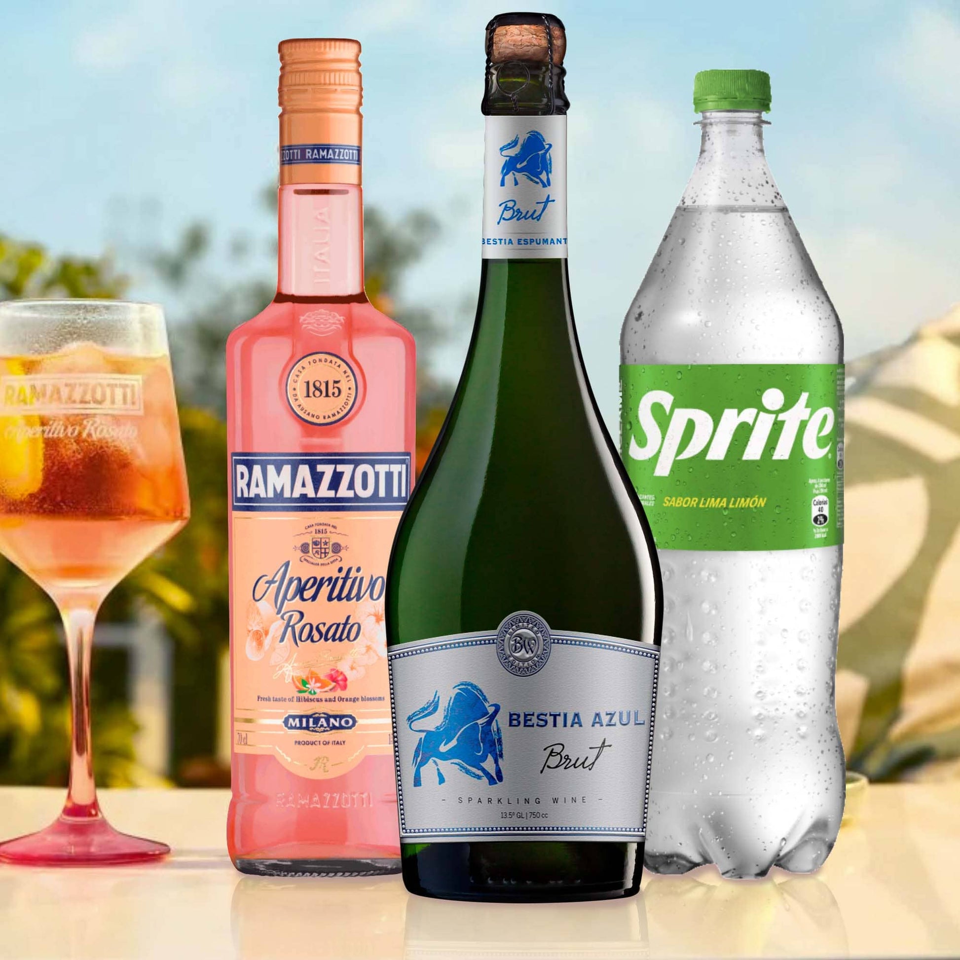 Mix Spritz: Ramazzotti Rosatto + Espumante & Sprite BBVinos1#Sin color