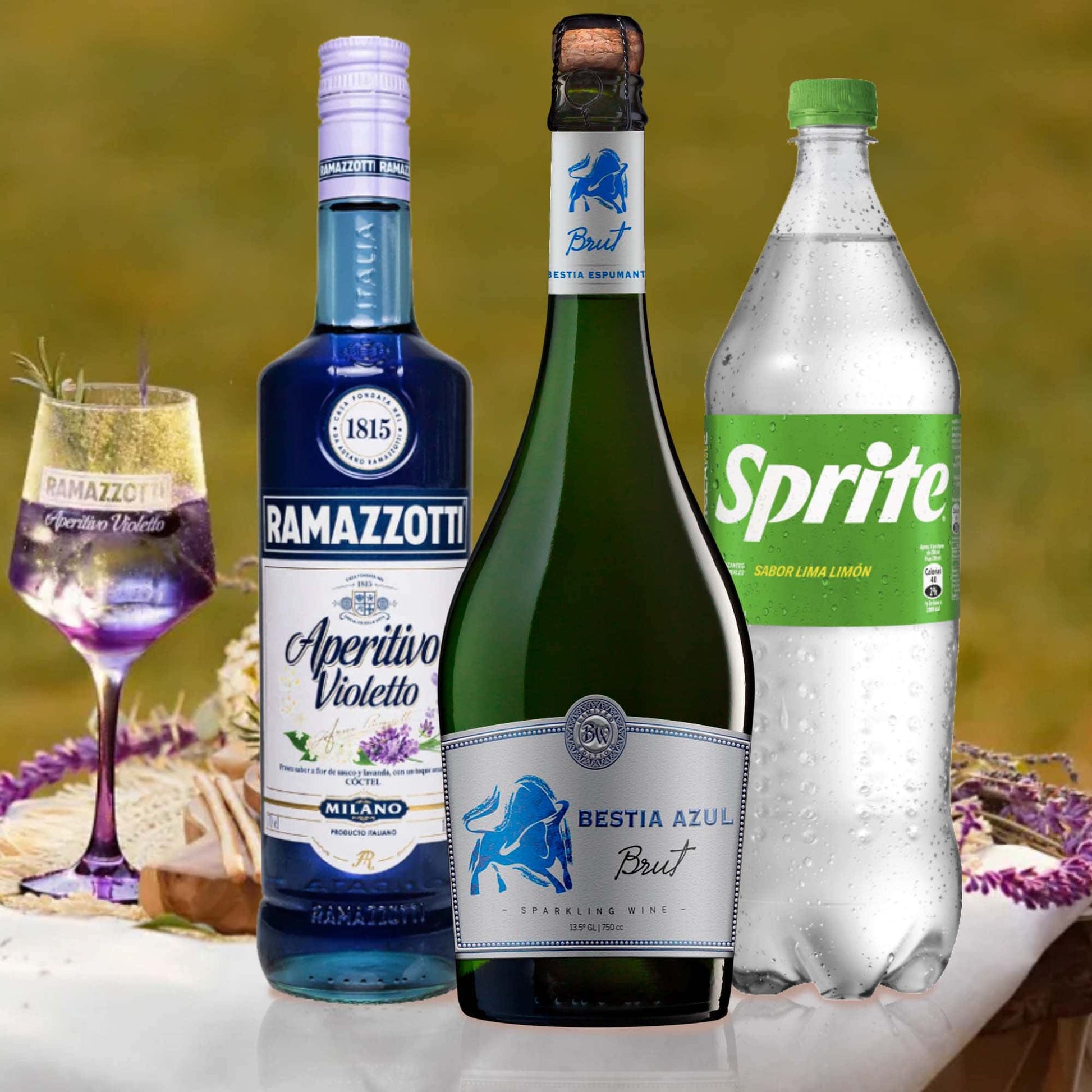 Mix Spritz: Ramazzotti Violetto + Espumante & Sprite BBVinos1#Sin color