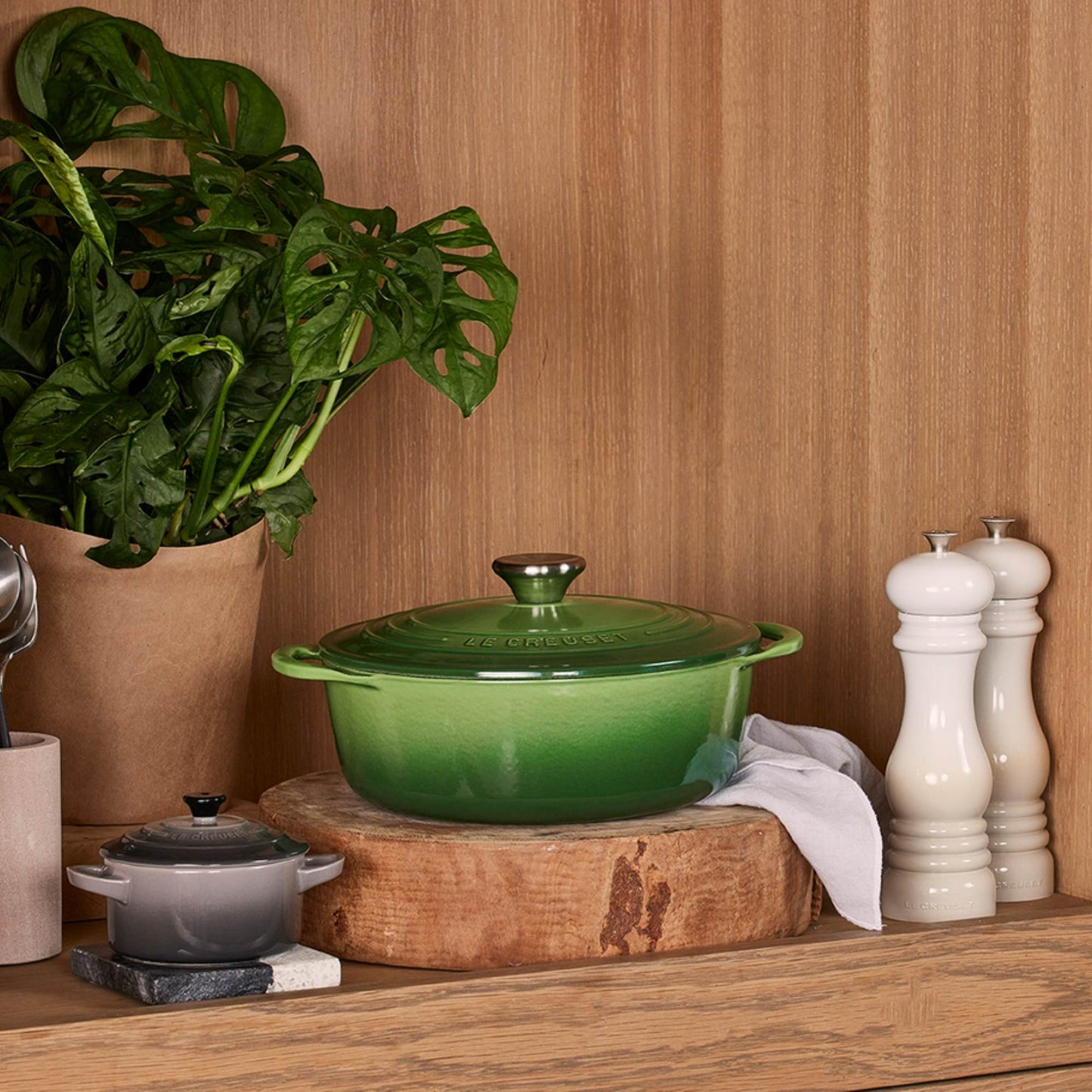 Cocotte Oval Bamboo 29 Cm Le Creuset1#Verde