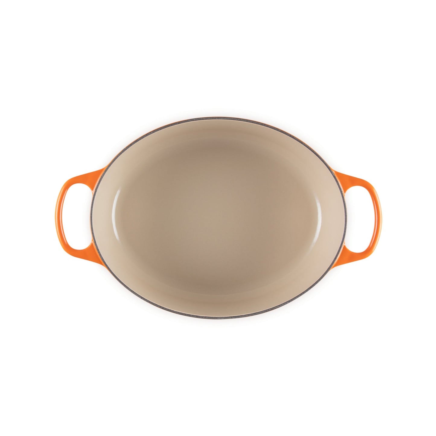 Cocotte Redonda Baja 30 Cm Volcánico Le Creuset6#Naranjo