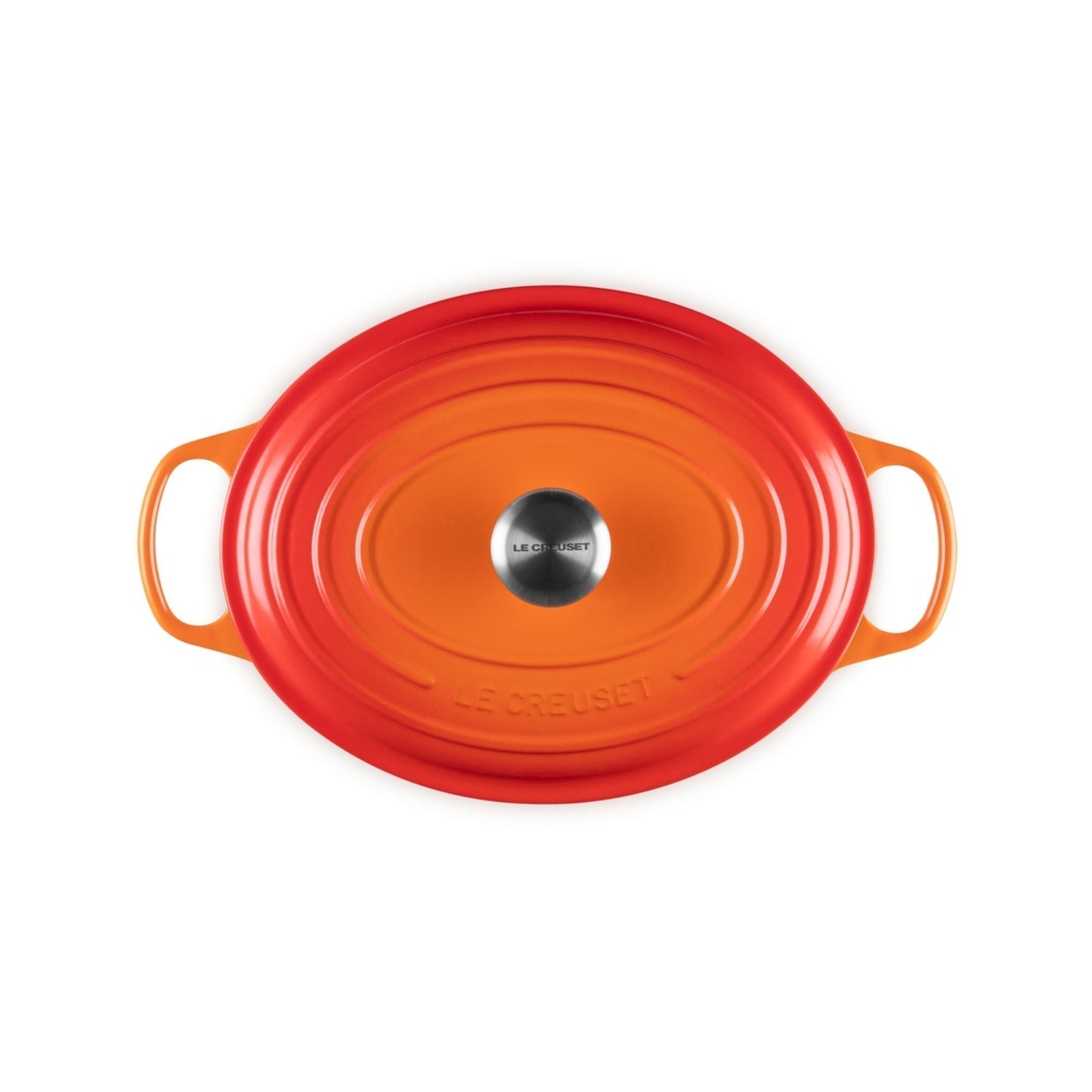 Cocotte Redonda Baja 30 Cm Volcánico Le Creuset7#Naranjo