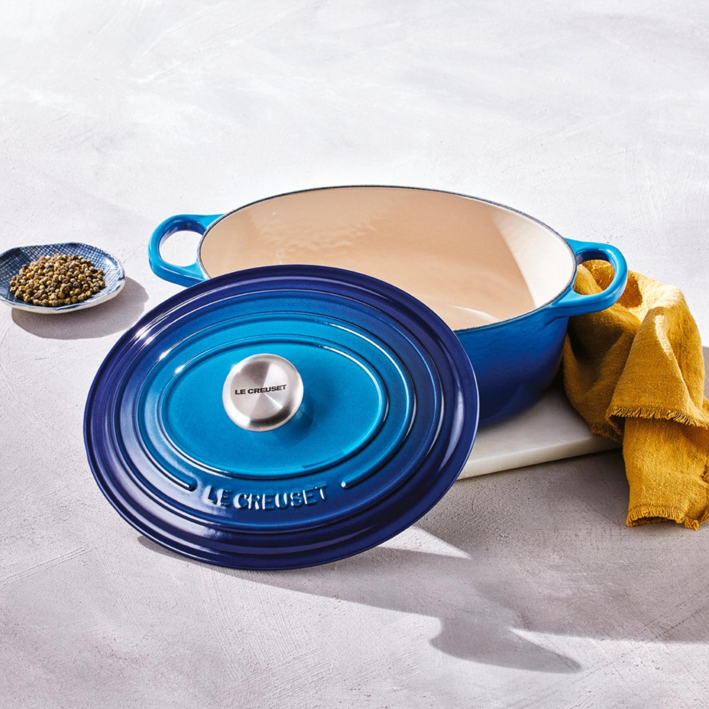 Cocotte Oval Azure 27 Cm Le Creuset1#Azul