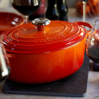 Cocotte Redonda Baja 30 Cm Volcánico Le Creuset2#Naranjo