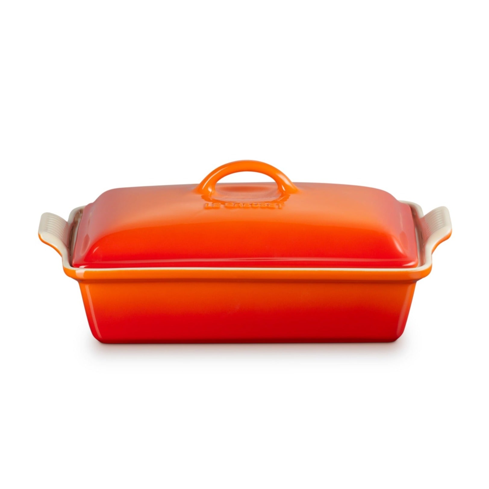 Fuente Rectangular Con Tapa 33 Cm Le Creuset11#Naranjo