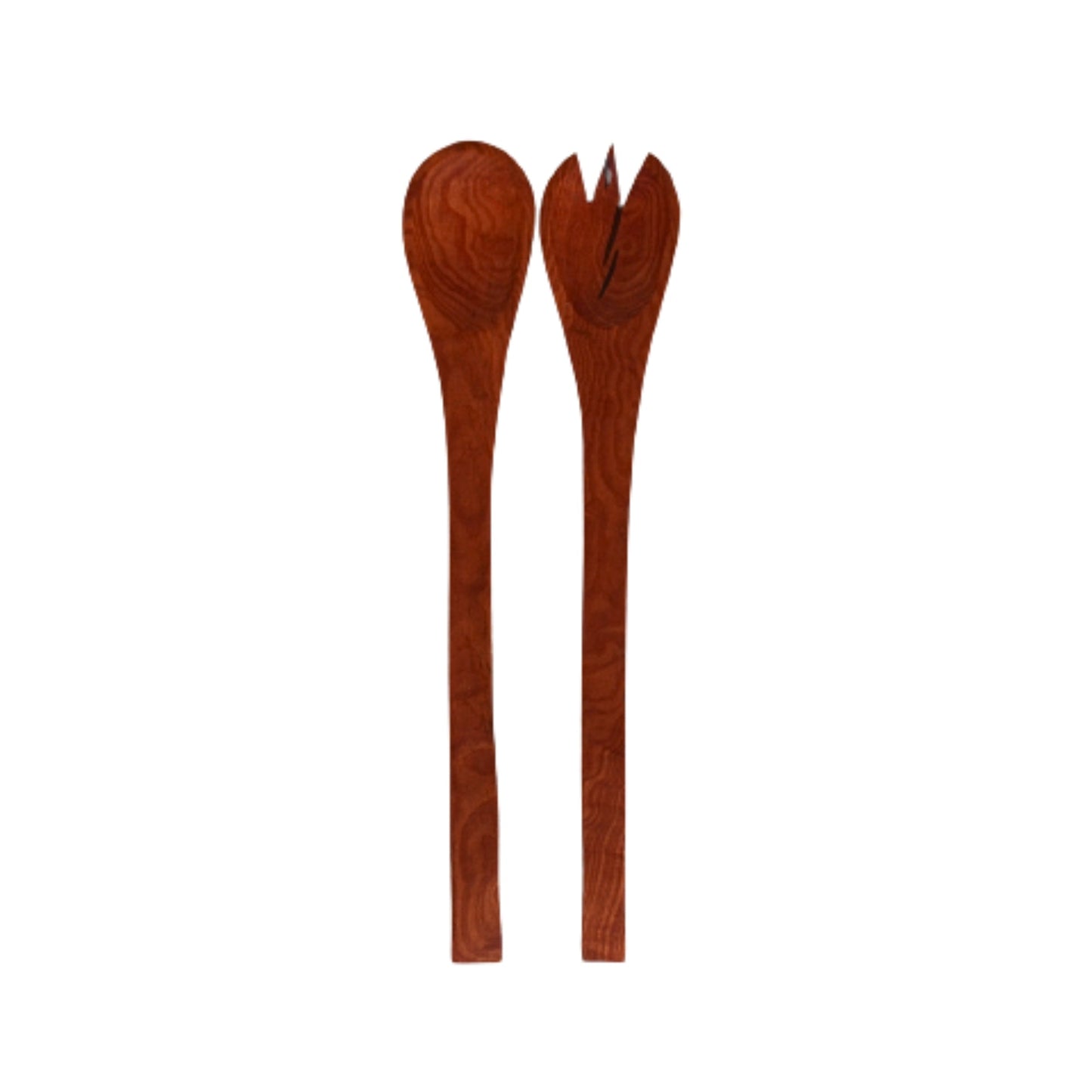 Set Cuchara Y Tenedor Madera Raulí 40 Cm Witralun2#Café