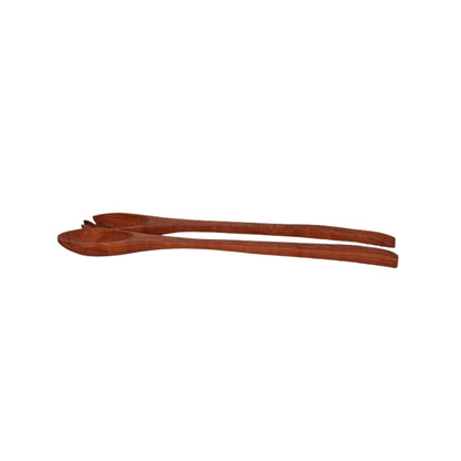 Set Cuchara Y Tenedor Madera Raulí 40 Cm Witralun3#Café