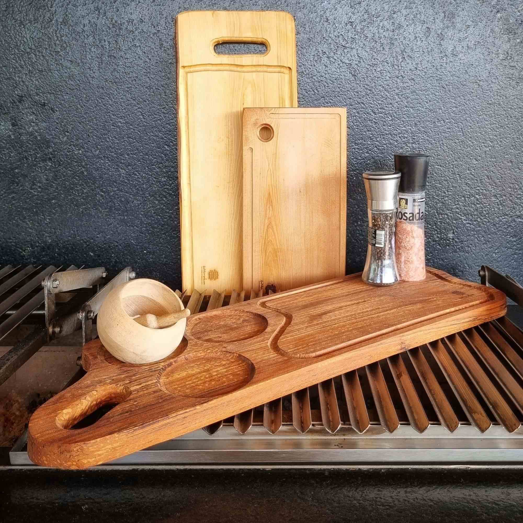 Tabla de cocina de madera de roble.
