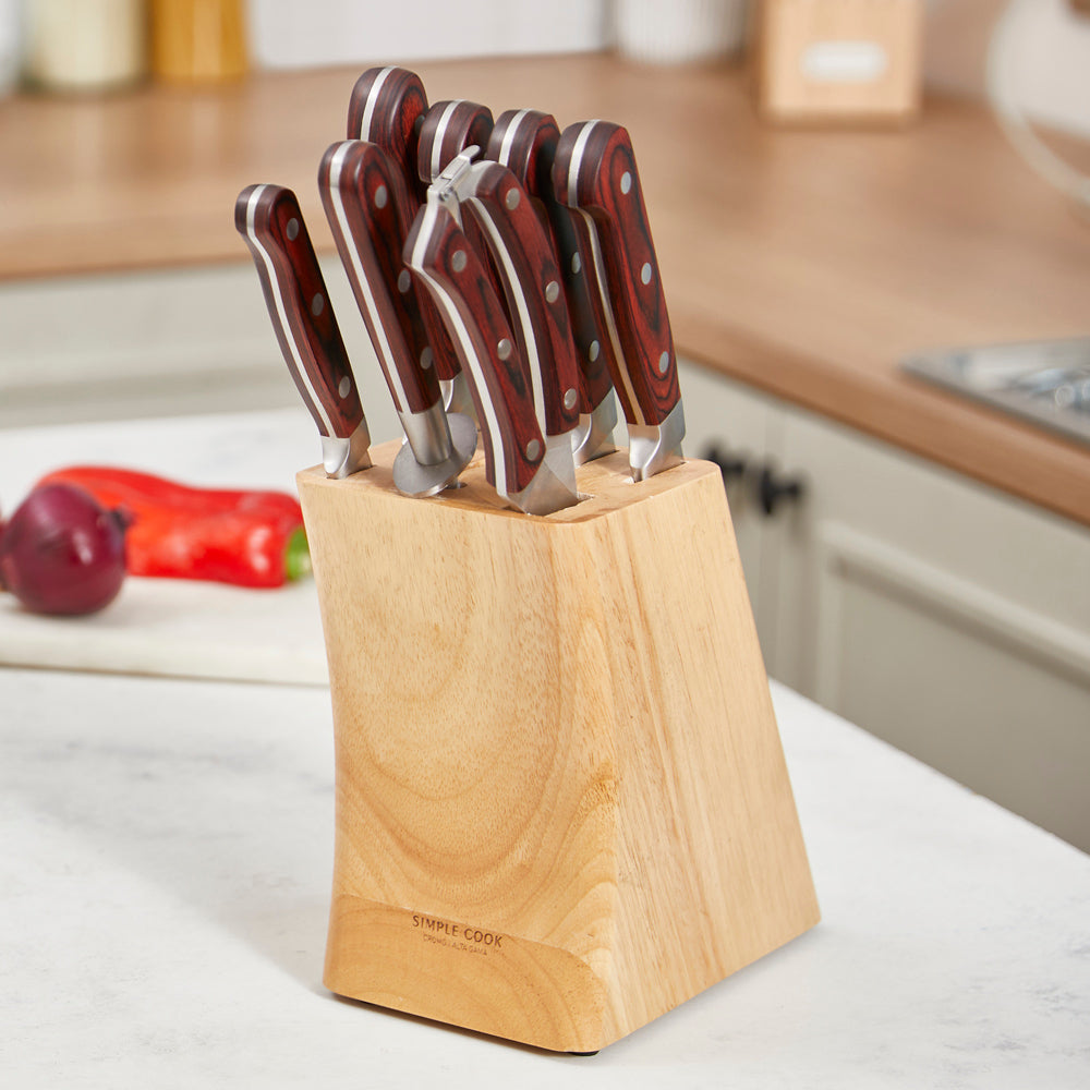 Cómo hacer un taco o soporte para cuchillos de cocina