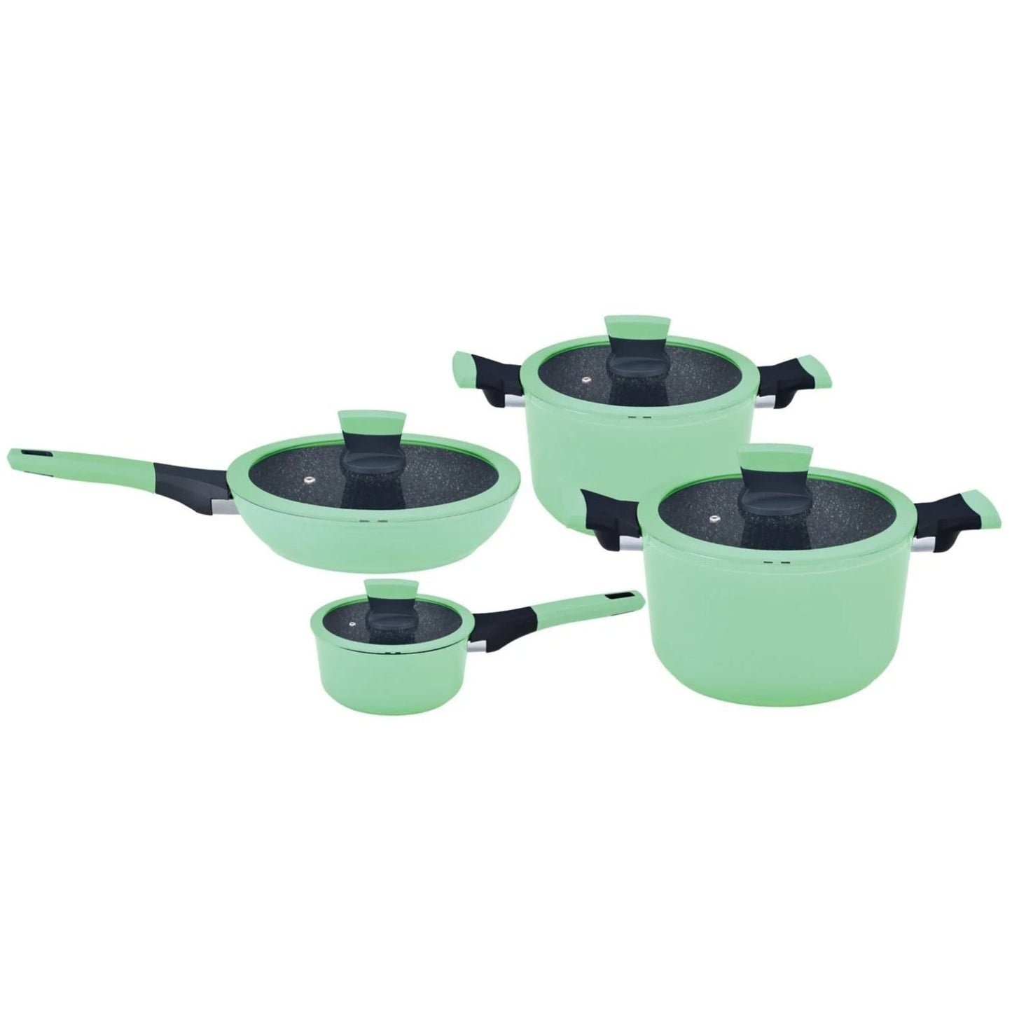 Batería De Cocina Soho Mint Antiadherente 8 Pzs Kitchenware4#Verde