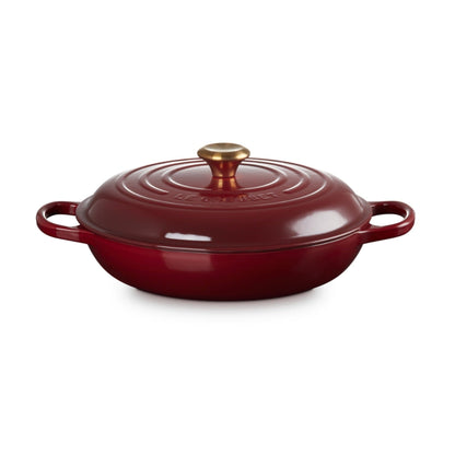 Cacerola Baja Hierro Esmaltado Rhone 30 Cm Le Creuset3#Burdeo