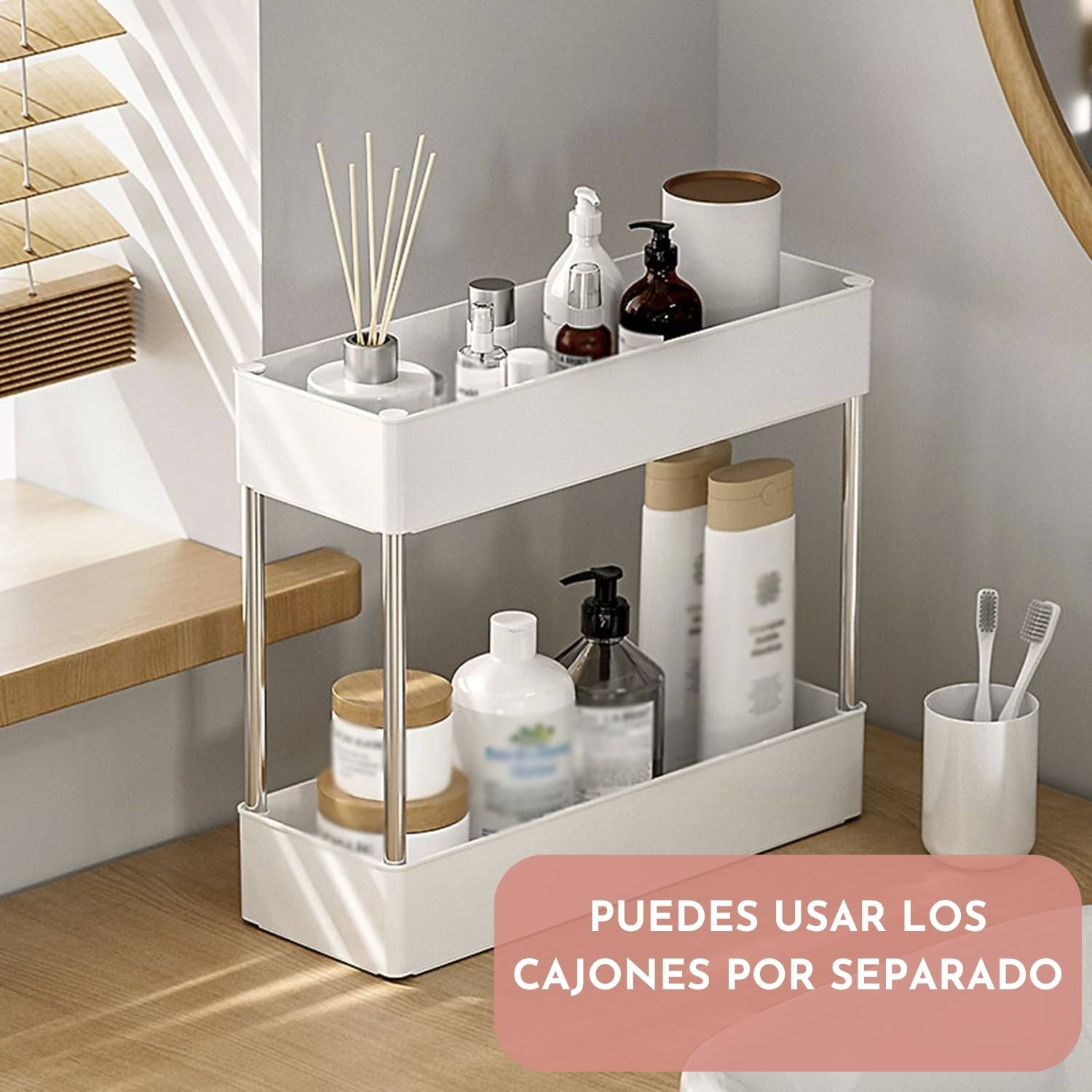 Carro Organizador Para Espacios Pequeños Santú Home & Deco4#Blanco