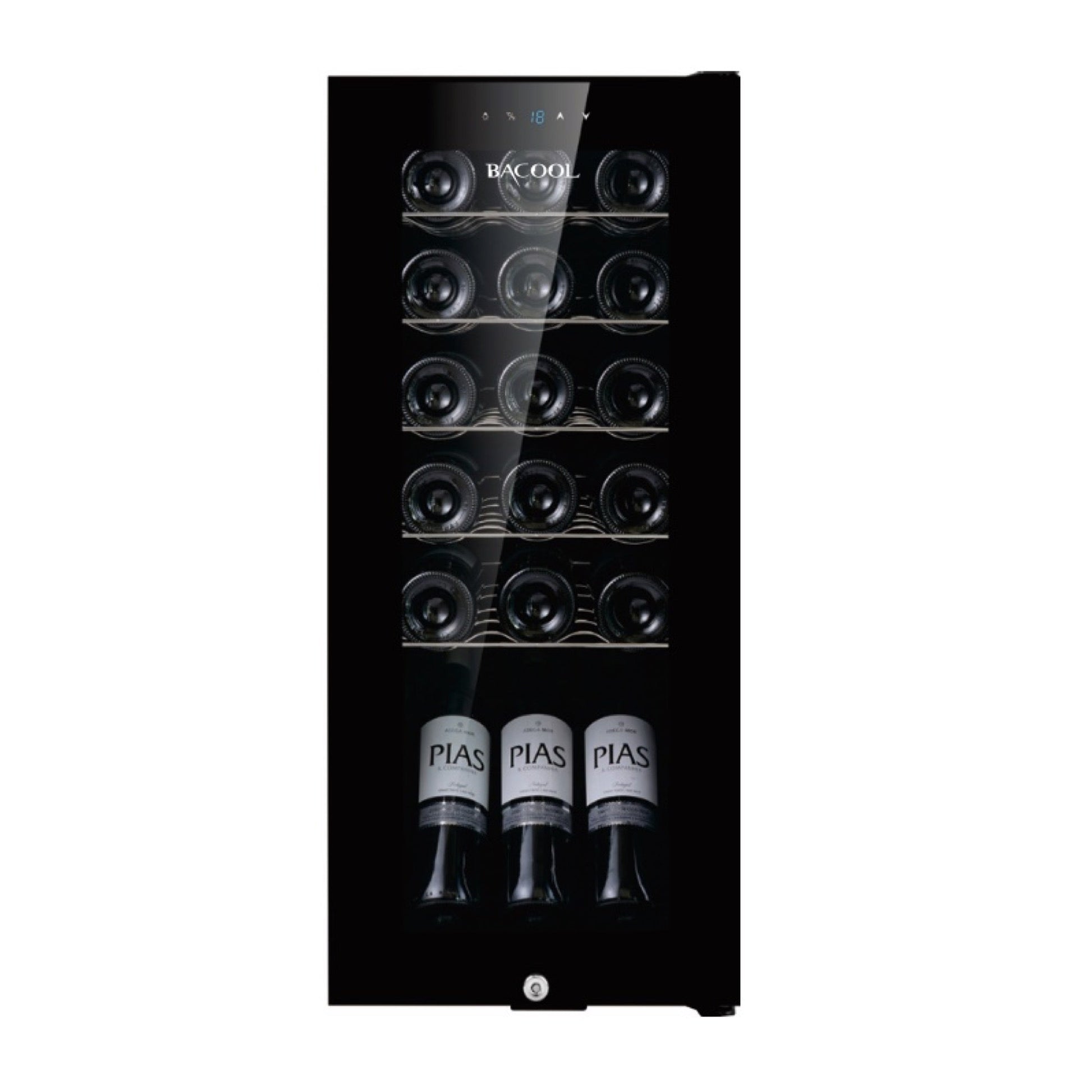 Cava De Vinos Eléctrica 18 Botellas Bacool1#Negro