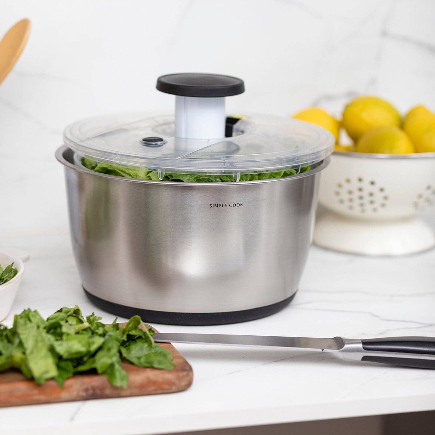 Centrifuga de Verduras, Escurridor y Bowl 6 Lts Simple Cook