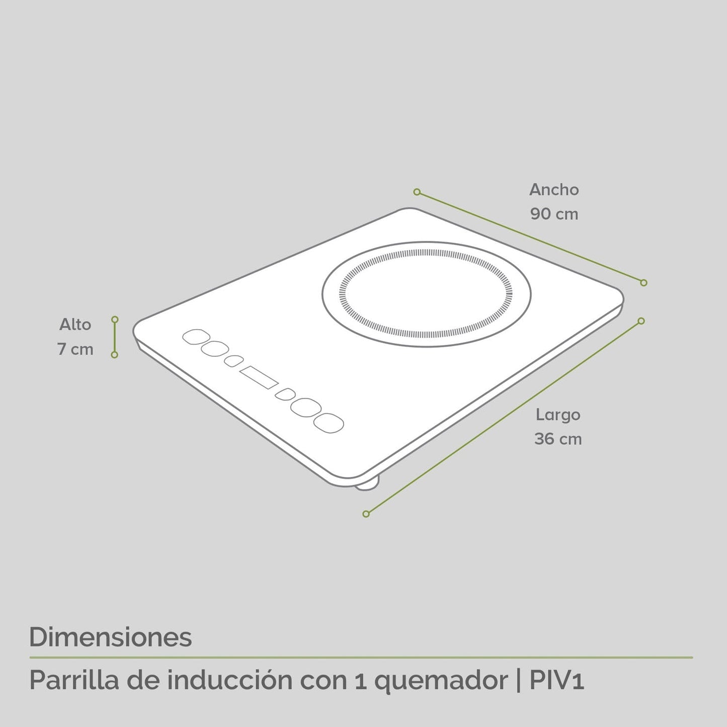 Encimera Portatil de Inducción 1 Plato Avera4#Negro